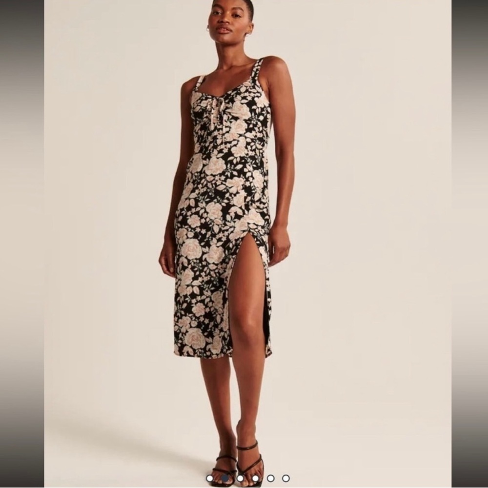 Abercrombie & Fitch Black Floral Sundress Women’s Medium Cottagecore